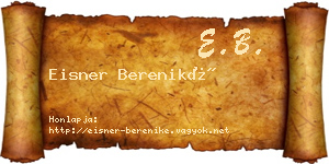 Eisner Bereniké névjegykártya